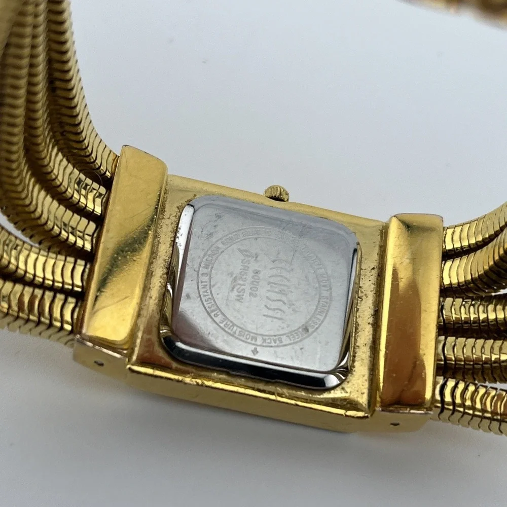 Ecclissi‎ Gold Plated Quartz Watch Women 25mm Case 7.75